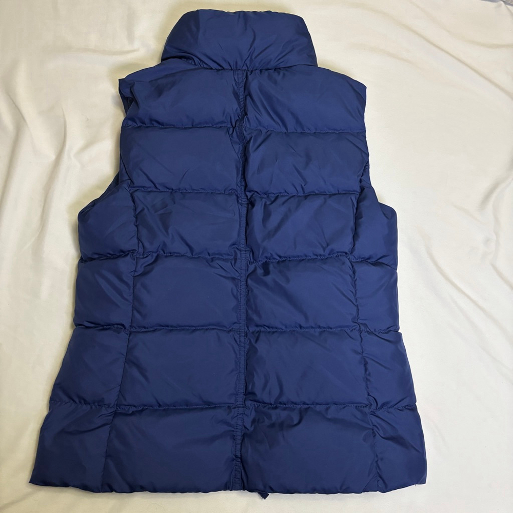 J.Crew Down Puffer Vest XS Navy Full Zip Quilted 80% Feather Down Fill - Picture 6 of 12